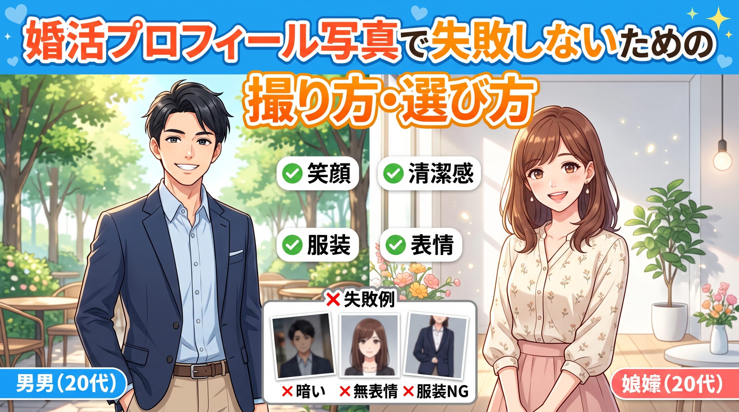 婚活プロフィール写真で失敗しないための撮り方・選び方