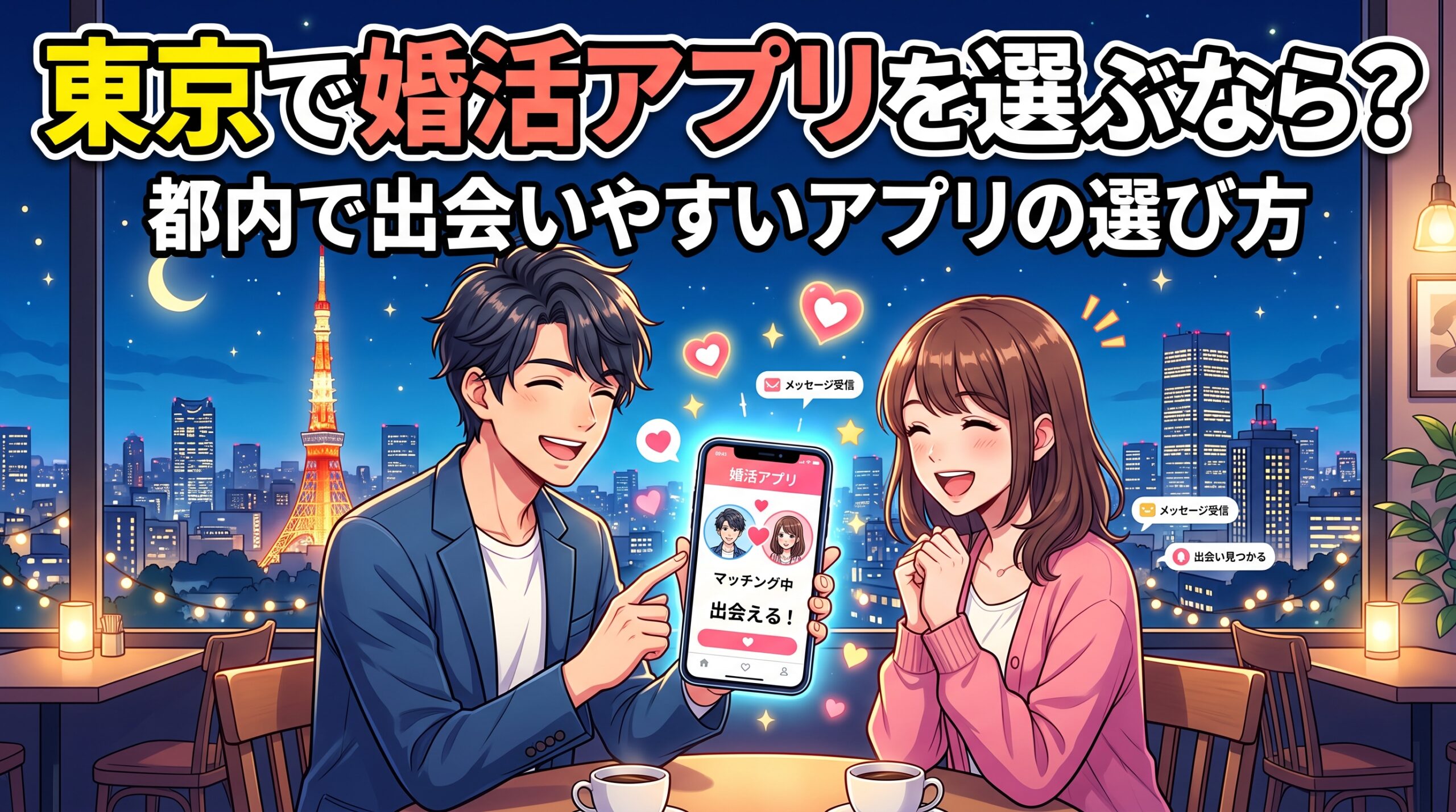 東京で婚活アプリを選ぶなら？都内で出会いやすいアプリの選び方